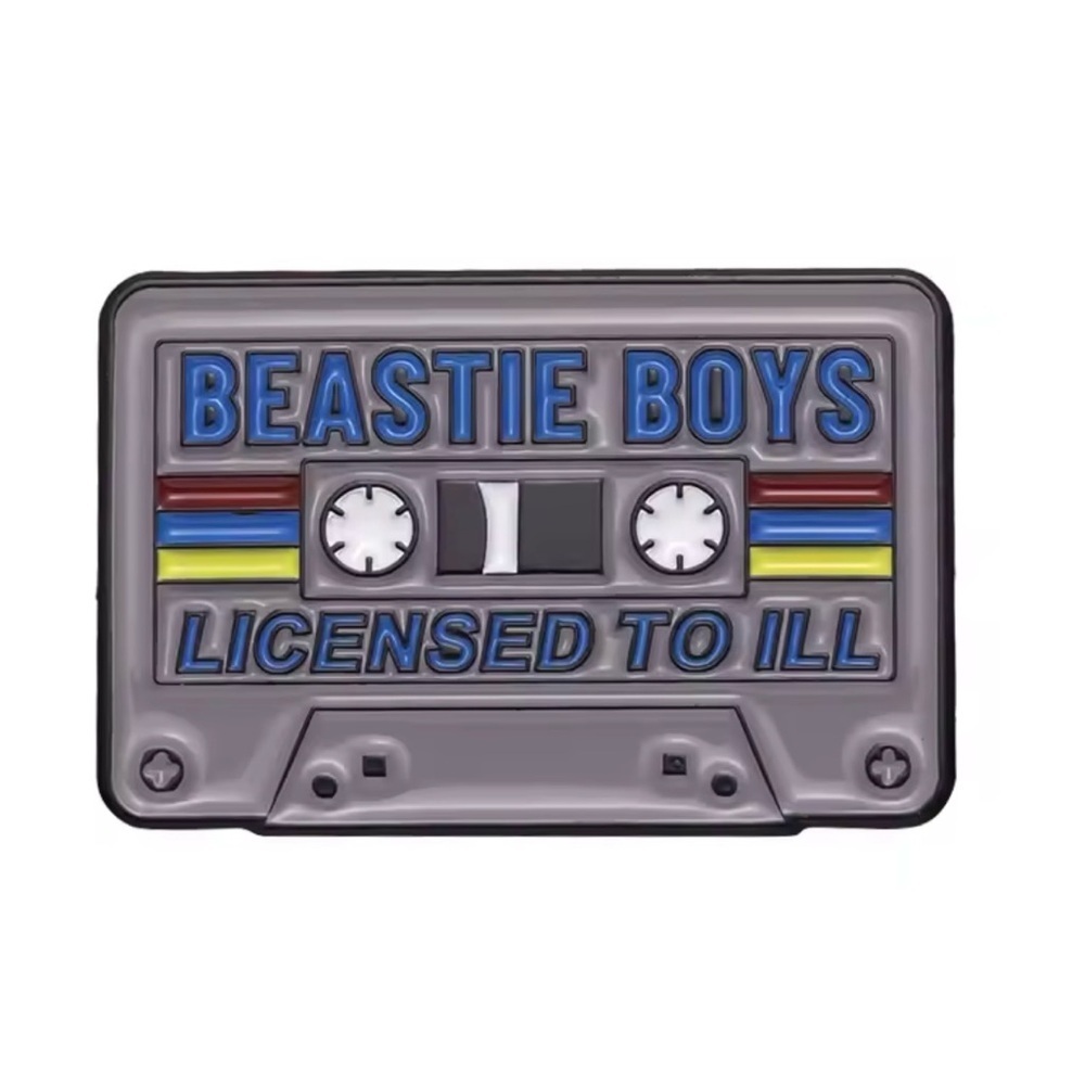 Beastie Boys Licensed to Ill Cassette Enamel Pin 80s Punk Rock Music Tape Brooch